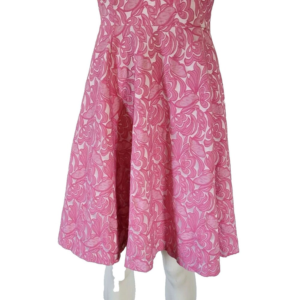 Maeve Pink Floral V-Neck Fit-and-Flare Dress - Picture 6 of 11